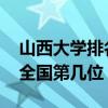 山西大学排名2022最新排名  山西大学排名一览表