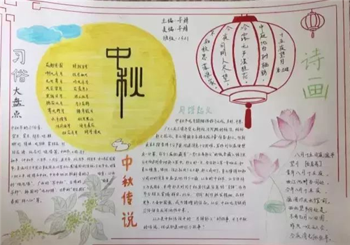 2020中秋节手抄报简单漂亮 2020年中秋节手抄报一等奖