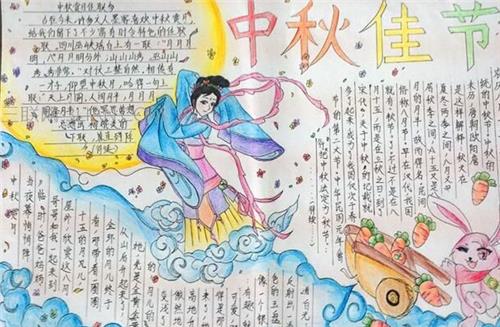 中秋节小学生手抄报图片一等奖 中秋节小学生手抄报内容文字