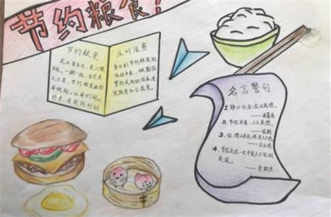 2020制止餐饮浪费培养节约行为手抄报图片 2020年加盟餐饮