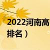 2022河南高中排名  2022河南高中会考试卷