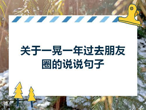 过去的一年优美句子 感恩过去的一年的句子