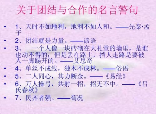 团结友爱互助的格言警句 团结友爱互助手抄报